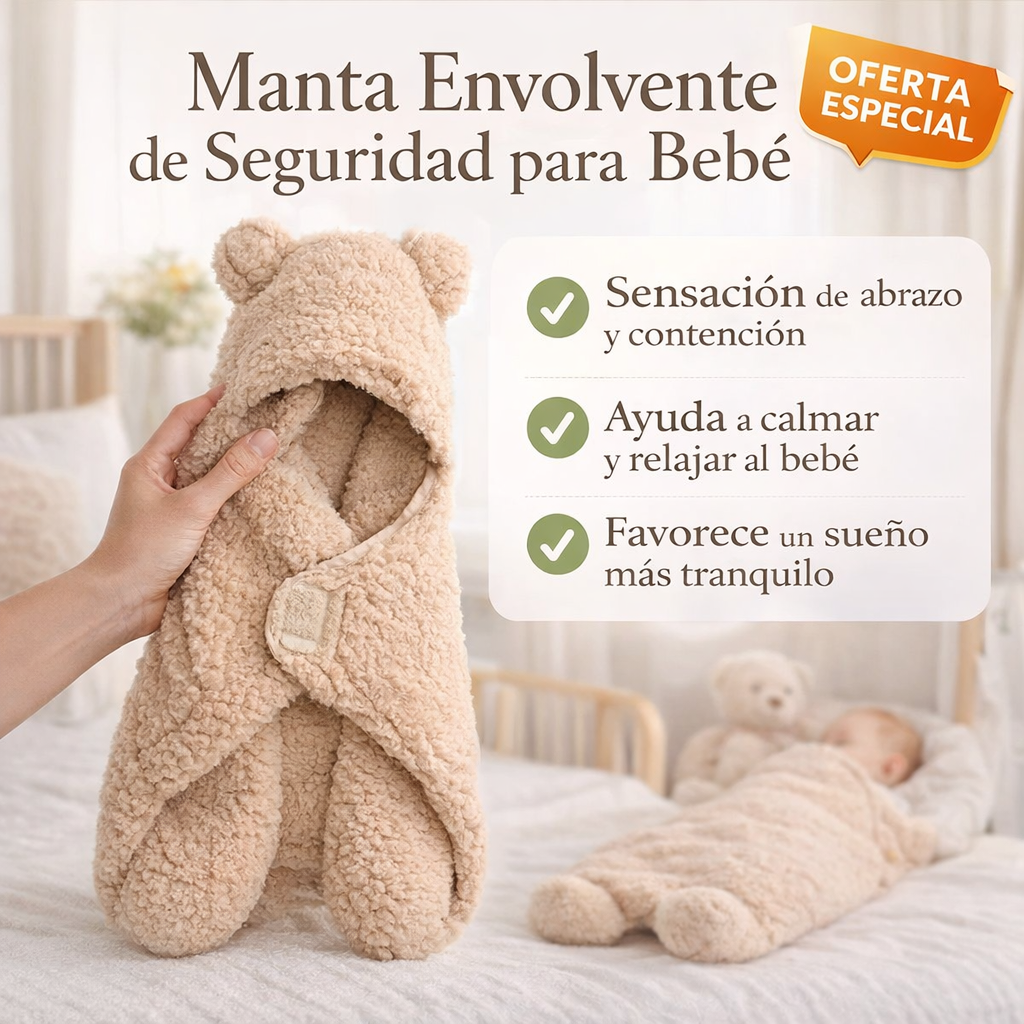 Manta Envolvente de Contención Suave – Sensación de Abrazo para tu Bebé